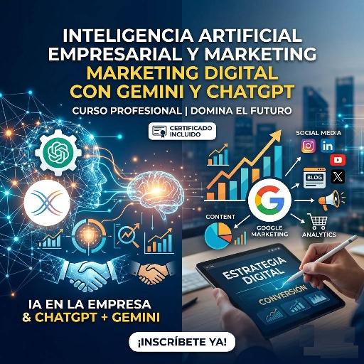 Inteligencia Artificial Empresarial y Marketing Digital con Gemini y ChatGPT